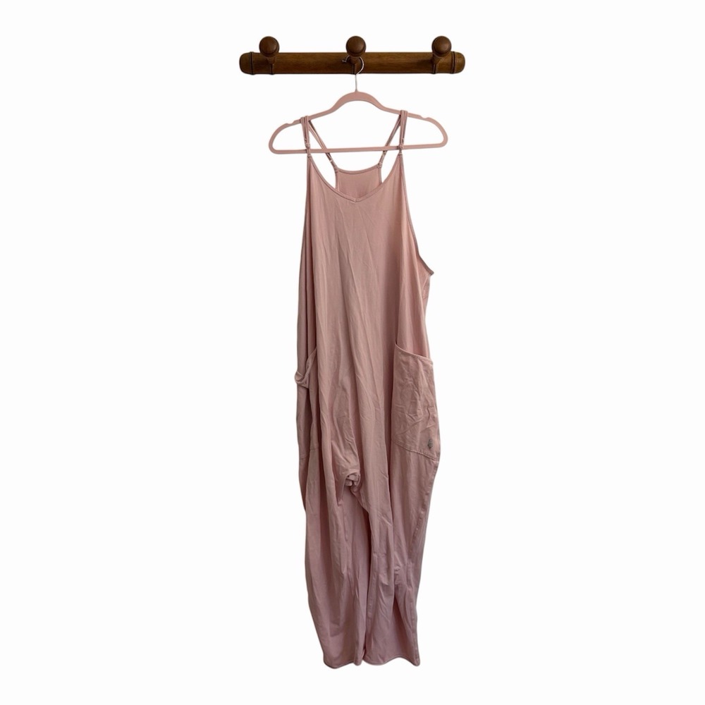 Free People FP Movement Hot Shot Romper Jumpsuit Large Baby Pink No Size Tag
